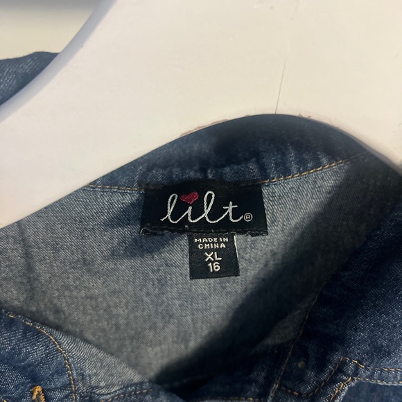 Lilt Denim Top Dress with Star Detail - Picture 2 of 4